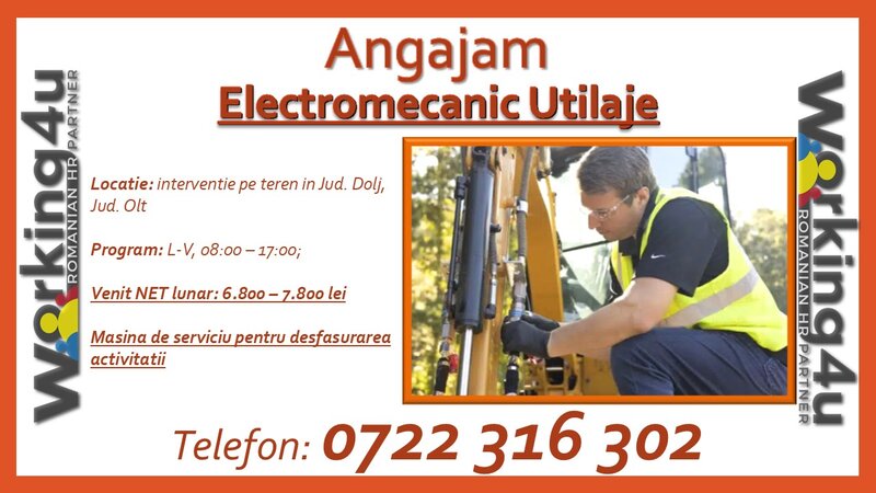 Electromecanic utilaje